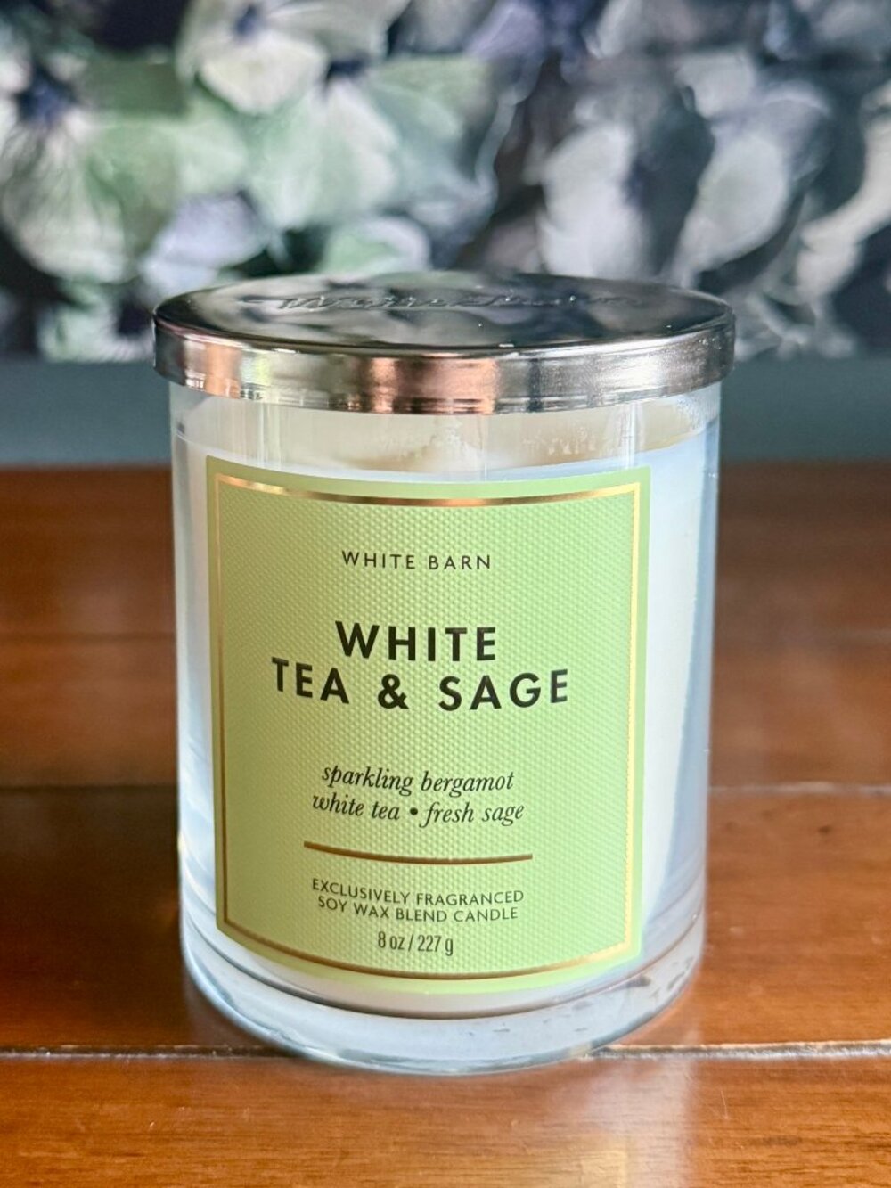 NEW WHITE TEA & SAGE Single Wick Candle Bath & Body Works